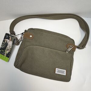 Travelon 5 Point Anti-Theft Heritage RFID-Blocking Security Crossbody Bag Sage